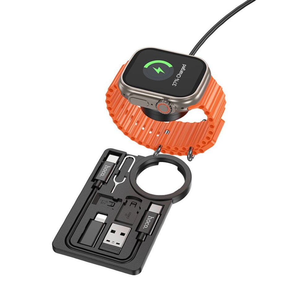 Бездротовий зарядний пристрій HOCO CW58 багатофункціональний, чорний Бездротовий зарядний пристрій HOCO CW58 багатофункціональний, чорний