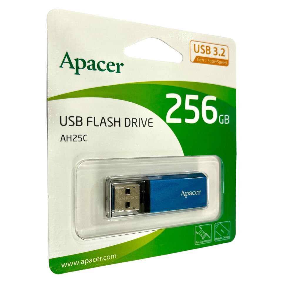 USB флеш 256GB Apacer AH25C USB 3.2 Gen1 Blue USB флеш 256GB Apacer AH25C USB 3.2 Gen1 Blue