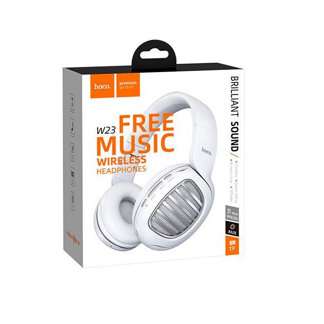 Бездротові повнорозмірні навушники HOCO W23, білий Бездротові повнорозмірні навушники HOCO W23, білий