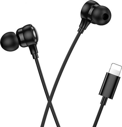 Проводные наушники HOCO M116 Benevolent с микрофоном (Lightning), черный