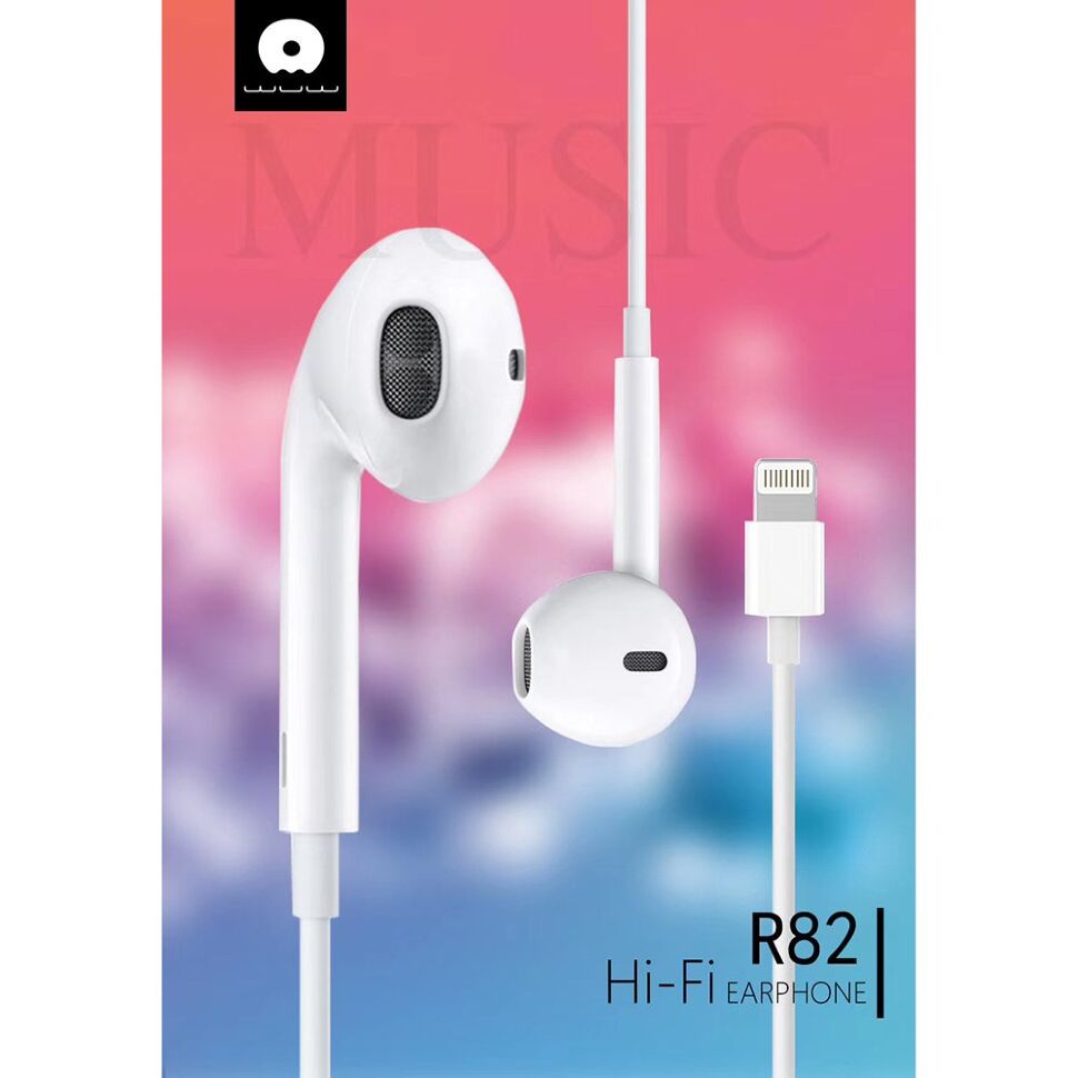 Дротові навушники WUW R82 Lightning, білий (40) Дротові навушники WUW R82 Lightning, білий (40)