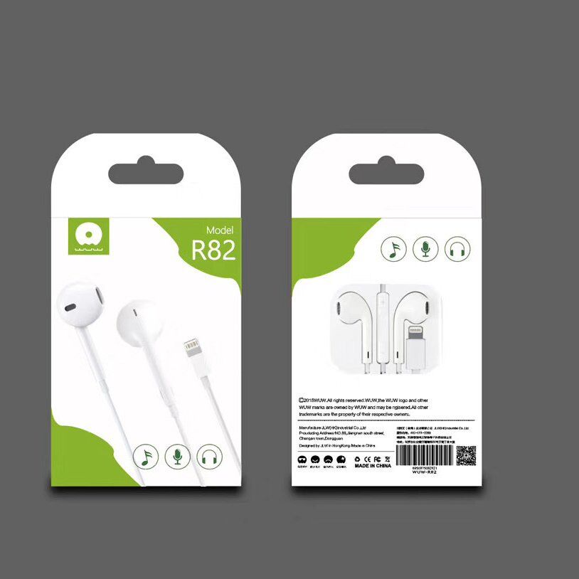 Дротові навушники WUW R82 Lightning, білий (40) Дротові навушники WUW R82 Lightning, білий (40)