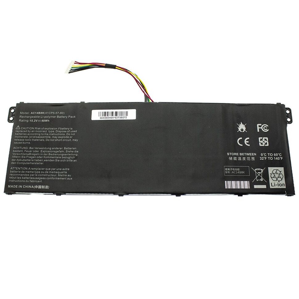Акумуляторна батарея до ноутбука Acer AC14B8K 15.2V 3600mAh Black