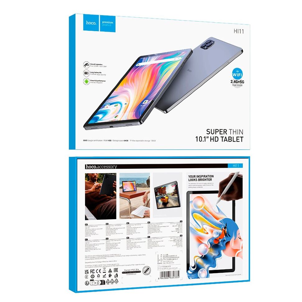 Планшет Hoco HI11 10.1" (4+4 ГБ / 64 ГБ)  -  Deep Space Gray