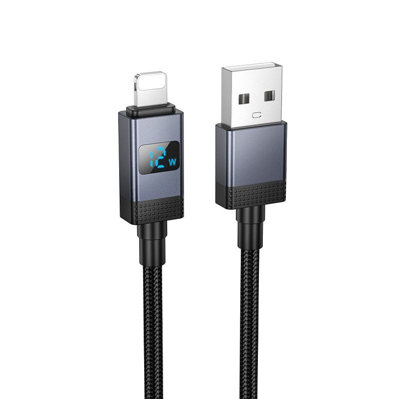 USB кабель HOCO X118 USB - Lightning, 1 метр, чорний