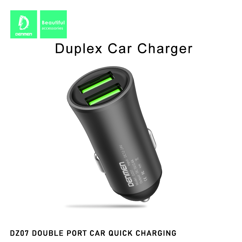 Автомобільний зарядний пристрій DENMEN DZ07 2.4A 2USB PORT Автомобільний зарядний пристрій DENMEN DZ07 2.4A 2USB PORT