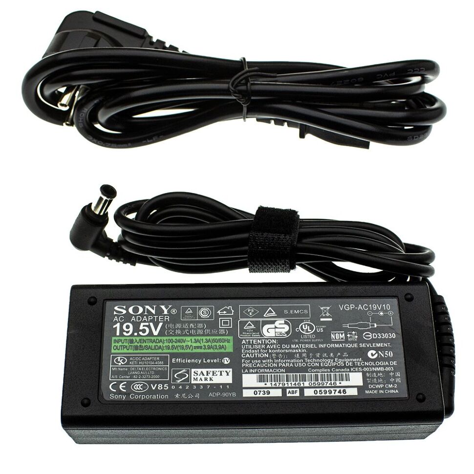 Блок живлення для ноутбука SONY 76W 19.5V 3.9A (6.5*4.4 мм, із центральною голкою)