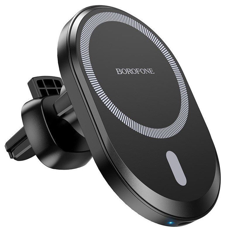 Автомобільний тримач BOROFONE BH201 magnetic 15W бездротова швидка зарядка - повітряна решітка Автомобільний тримач BOROFONE BH201 magnetic 15W бездротова швидка зарядка - повітряна решітка