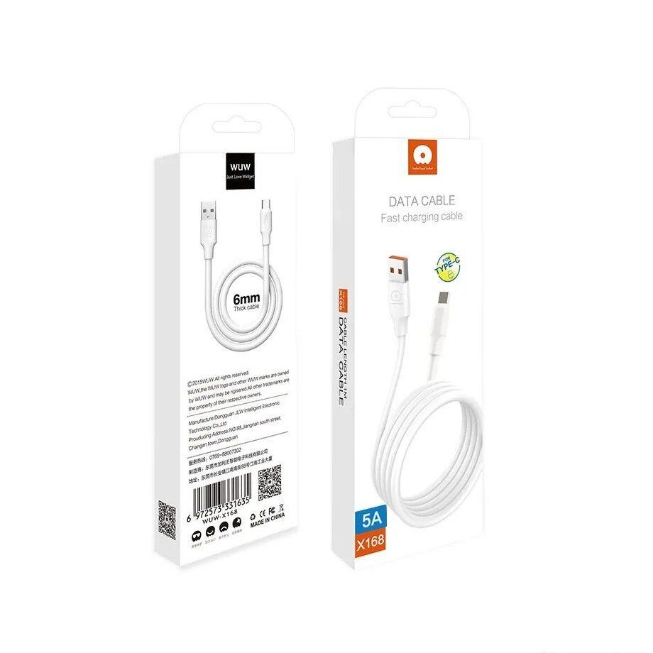 Кабель USB WUW X168 USB - Type-C 5A (65) Кабель USB WUW X168 USB - Type-C 5A (65)