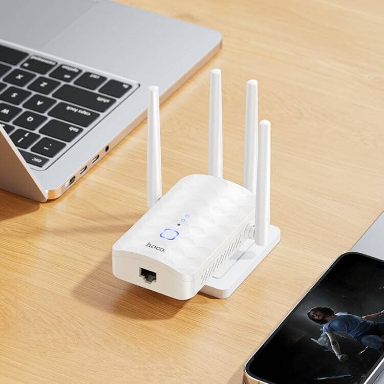 Wi-Fi репітер HOCO HI35 WiFi 4, білий