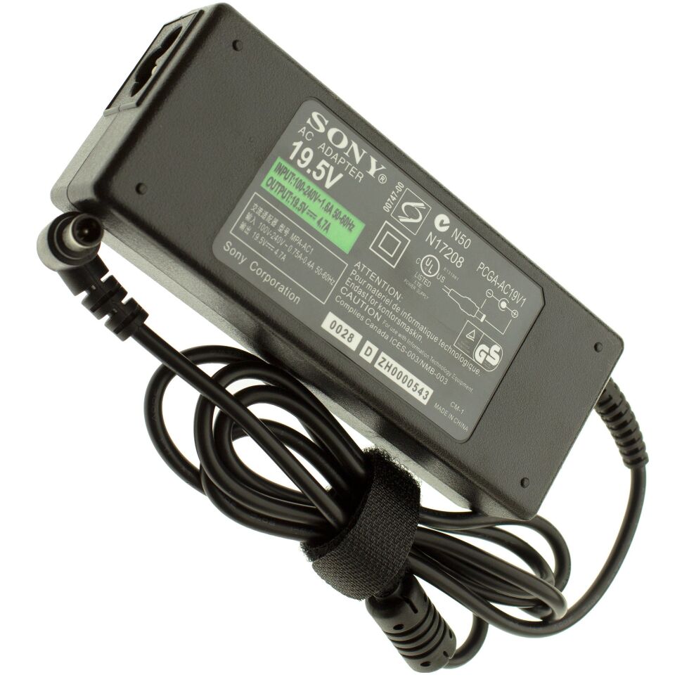 Блок живлення для ноутбука SONY 90W 19.5V | 4.74A (6.5*4.4 мм, із центральною голкою)