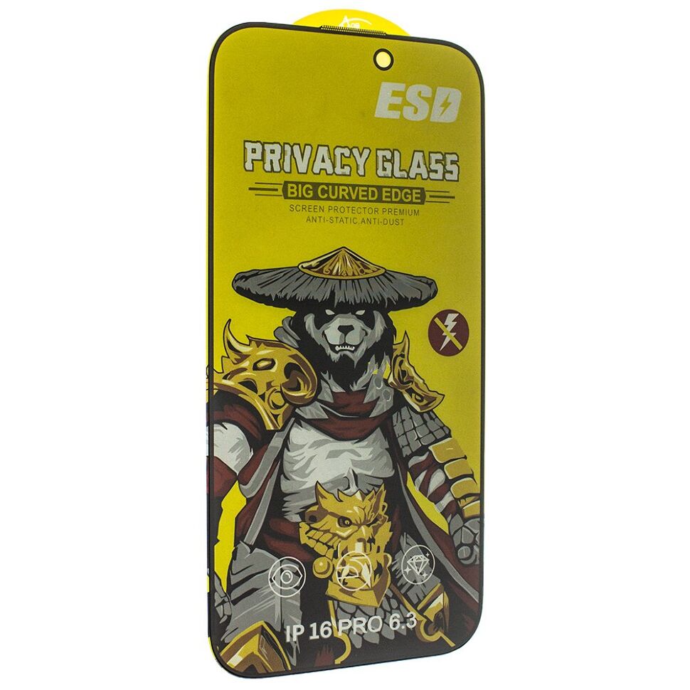 Захисне скло PRIVACY NEW ESD APPLE iPhone 16 PRO | iPhone 17 6.3" Захисне скло PRIVACY NEW ESD APPLE iPhone 16 PRO | iPhone 17 6.3"