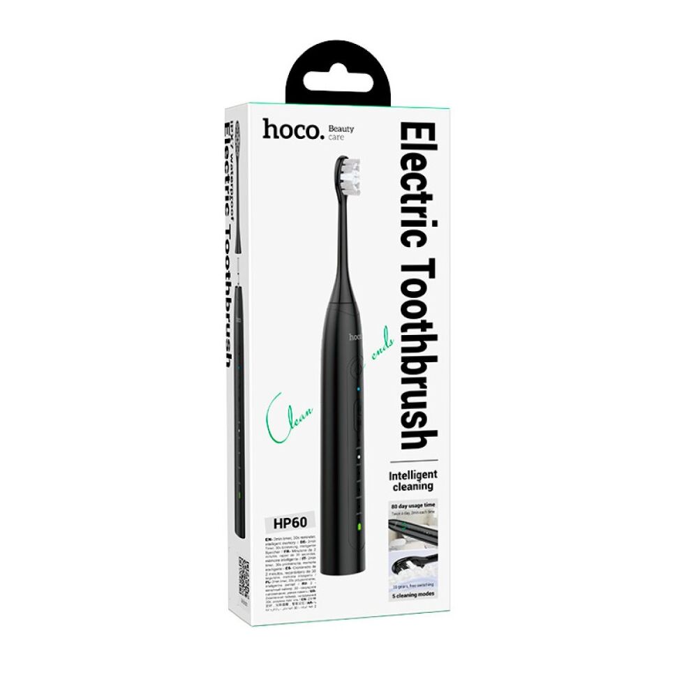 Електрична зубна щітка HOCO HP60 Wave, ЧОРНИЙ Електрична зубна щітка HOCO HP60 Wave, ЧОРНИЙ