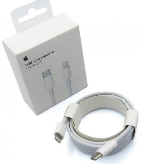 Кабель USB-C APPLE Type-C to Lightning PD 20W (MKQ42ZM/A) в упаковці 2 метри Кабель USB-C APPLE Type-C to Lightning PD 20W (MKQ42ZM/A) в упаковці 2 метри