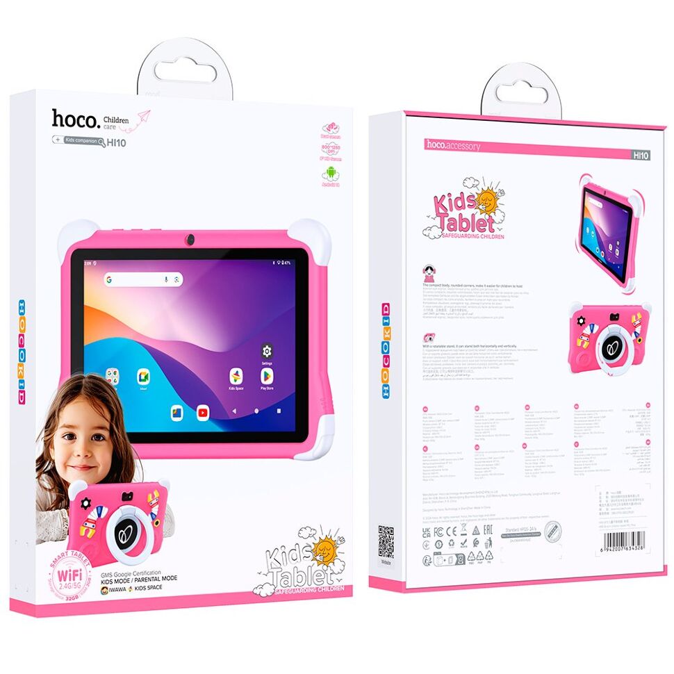 Планшет детский Hoco HI10 (8''/3/32) (розовый) Планшет детский Hoco HI10 (8''/3/32) (розовый)