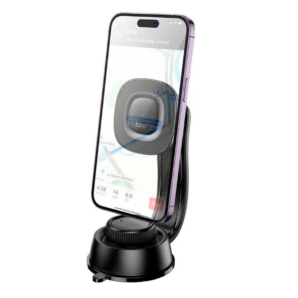 Автомобільний тримач HOCO HW31 Crown 15W магнітна бездротова швидка зарядка - клейка присоска на торпеду Автомобільний тримач HOCO HW31 Crown 15W магнітна бездротова швидка зарядка - клейка присоска на торпеду