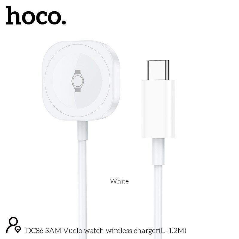 Бездротовий зарядний пристрій HOCO DC86 SAMSUNG GALAXY WATCH, білий Бездротовий зарядний пристрій HOCO DC86 SAMSUNG GALAXY WATCH, білий
