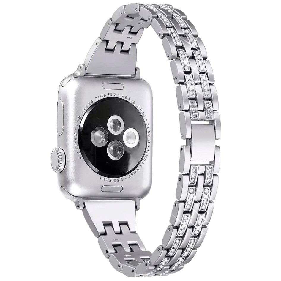 Ремінець металевий стрази SMART BUCKLE TWO LINE APPLE WATCH 38 | 40 MM №1 Ремінець металевий стрази SMART BUCKLE TWO LINE APPLE WATCH 38 | 40 MM №1