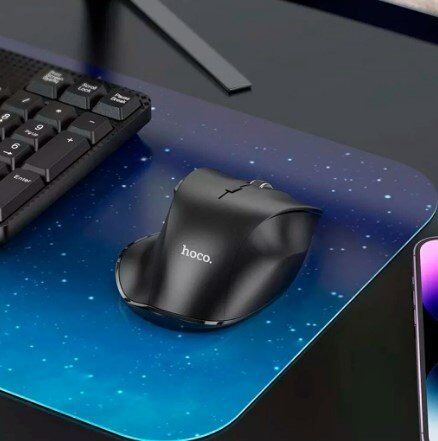 Мишка бездротова HOCO GM24 Mystic six-button dual-mode, ЧОРНИЙ Мишка бездротова HOCO GM24 Mystic six-button dual-mode, ЧОРНИЙ