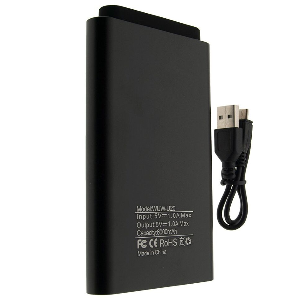 Power Bank WUW U20 6000 mAh ЧОРНИЙ Power Bank WUW U20 6000 mAh ЧОРНИЙ