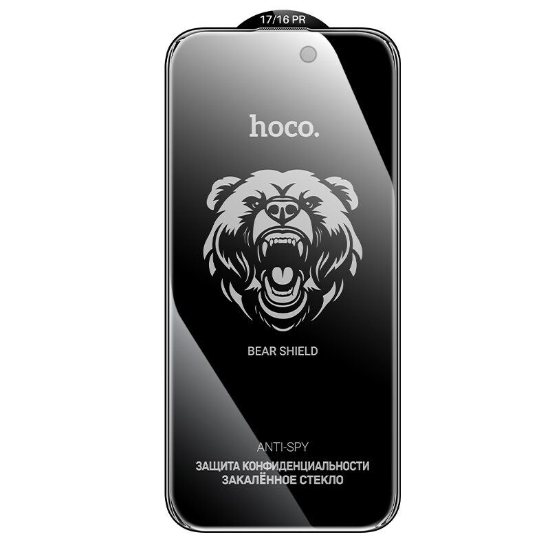 Скло для телефону HOCO A777 Plus Bear Shield anti-spy APPLE iPhone 16 PRO | iPhone 17 6.3" Скло для телефону HOCO A777 Plus Bear Shield anti-spy APPLE iPhone 16 PRO | iPhone 17 6.3"