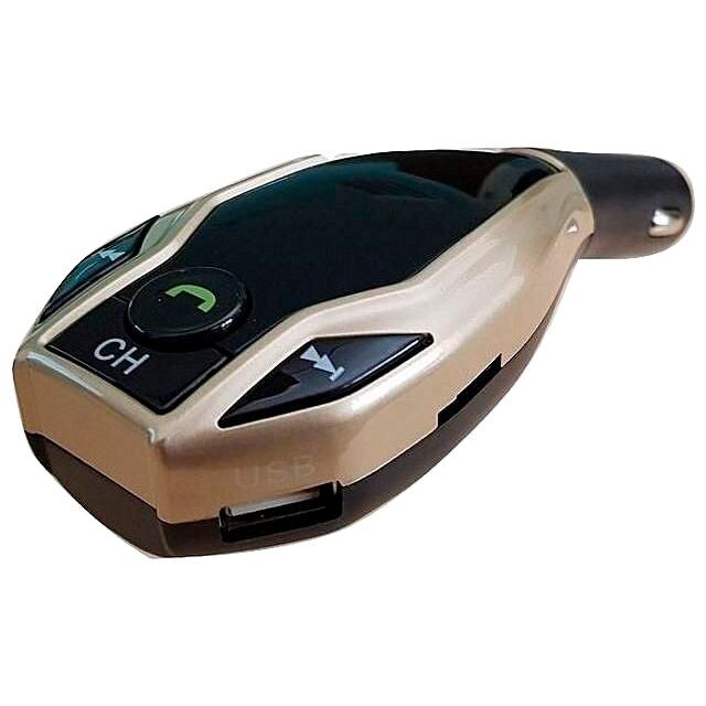 FM модулятор X7 Bluetooth / гучномовець ЗОЛОТИЙ