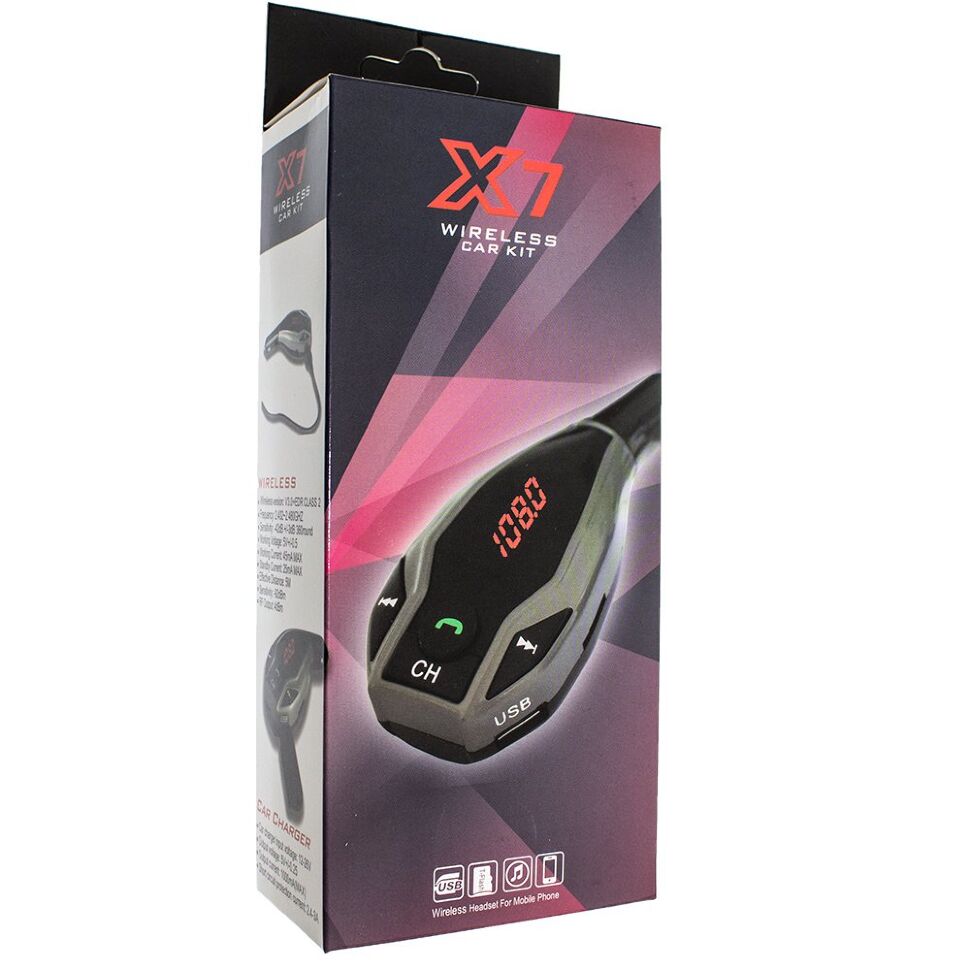 FM модулятор X7 Bluetooth / гучномовець ЗОЛОТИЙ