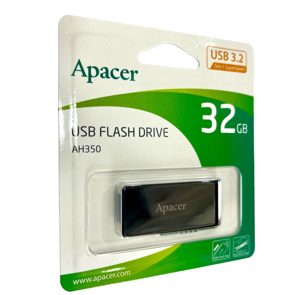 USB флеш 32Gb Apacer AH350 USB 3.1 black USB флеш 32Gb Apacer AH350 USB 3.1 black