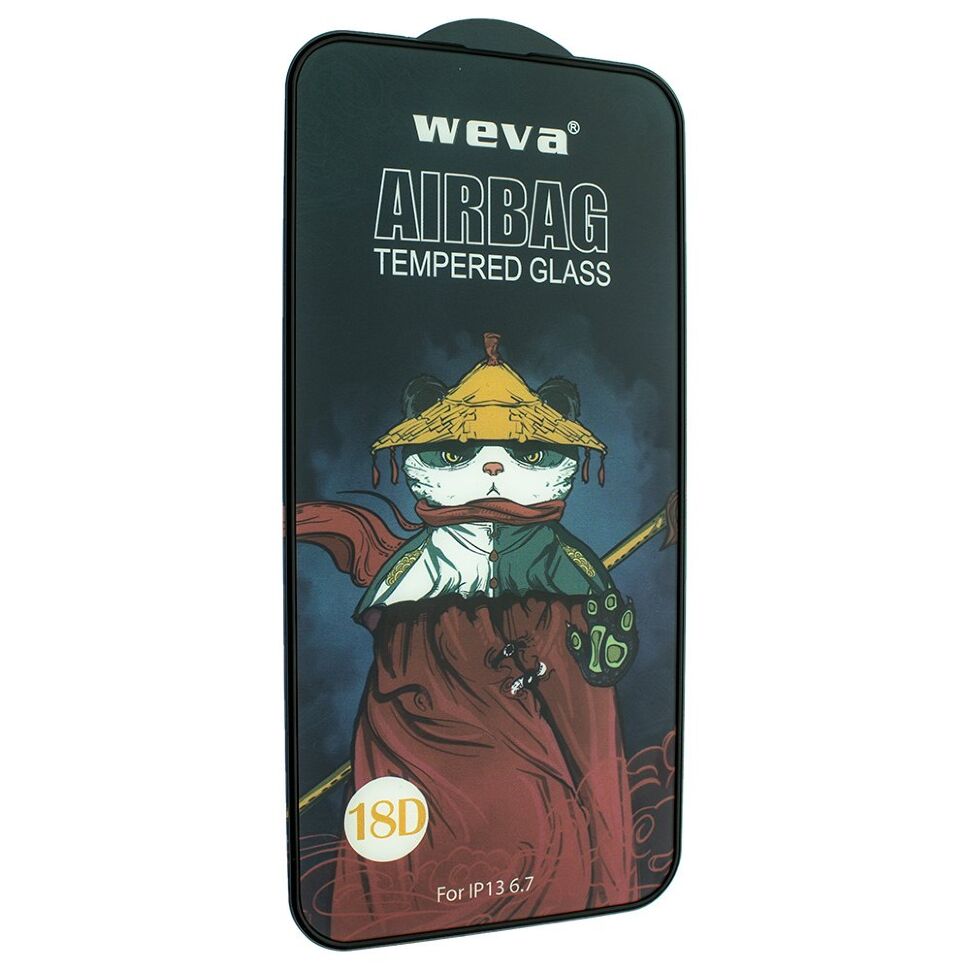 Захисне скло 18D із захисним бортом для APPLE iPhone 14 PLUS / 13 PRO MAX 6,7" ЧОРНИЙ