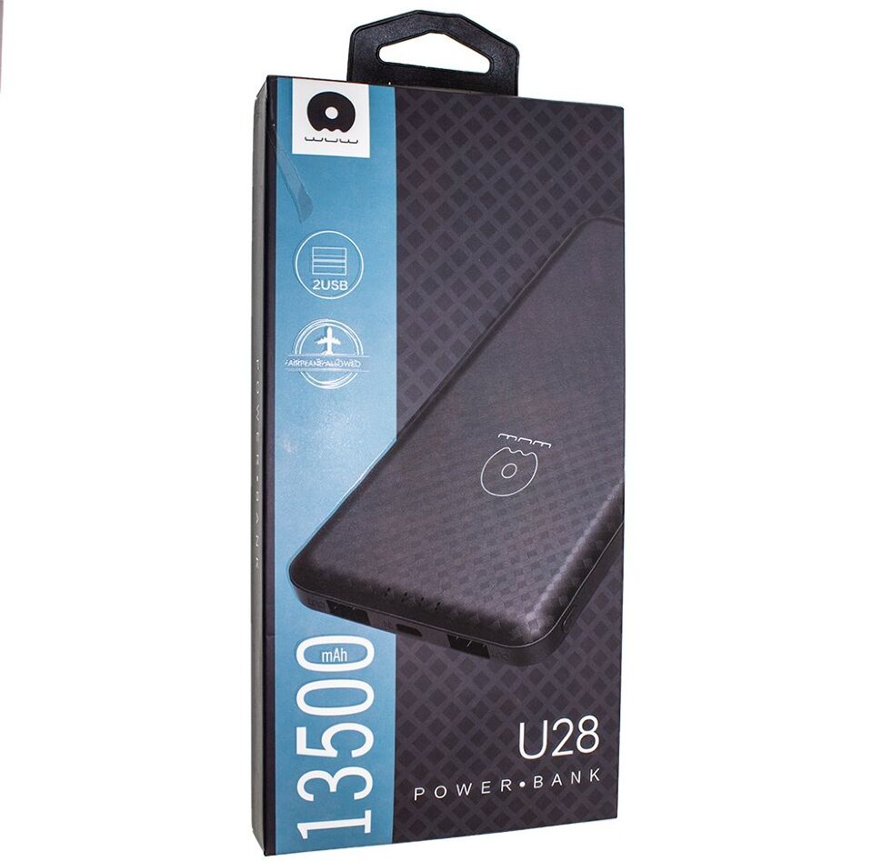 Power Bank WUW U28 13500 mAh ЧОРНИЙ Power Bank WUW U28 13500 mAh ЧОРНИЙ