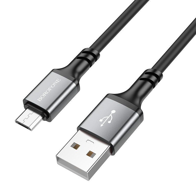 USB кабель BOROFONE BX83 USB - micro USB 2.4A 1 метр, чорний USB кабель BOROFONE BX83 USB - micro USB 2.4A 1 метр, чорний