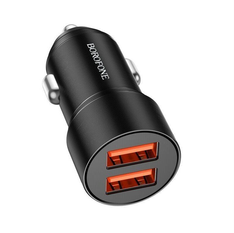 Автомобільний зарядний пристрій BOROFONE BZ19B Wisdom 36W dual port QC3.0 car charger Автомобільний зарядний пристрій BOROFONE BZ19B Wisdom 36W dual port QC3.0 car charger