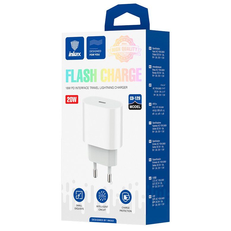 Мережевий зарядний пристрій INKAX CD-129 20W USB-C 3.1A