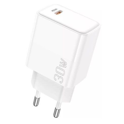 Мережевий зарядний пристрій BOROFONE BA77A Insightful TYPE-C PD 30W, білий Мережевий зарядний пристрій BOROFONE BA77A Insightful TYPE-C PD 30W, білий