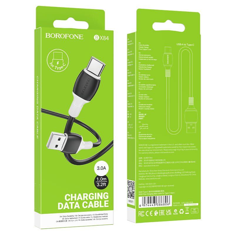 USB кабель BOROFONE BX84 charging data USB - Type-C USB кабель BOROFONE BX84 charging data USB - Type-C