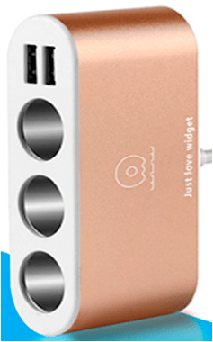 Автомобільний зарядний пристрій WUW C22 трійник у прикурювач + 2 USB 2.4A Автомобільний зарядний пристрій WUW C22 трійник у прикурювач + 2 USB 2.4A