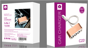 Автомобільний зарядний пристрій WUW C22 трійник у прикурювач + 2 USB 2.4A Автомобільний зарядний пристрій WUW C22 трійник у прикурювач + 2 USB 2.4A