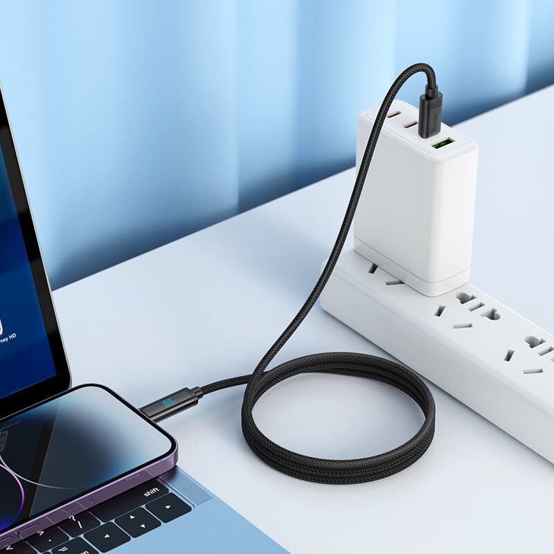 USB-C кабель HOCO U127 Type-C - Lightning чорний USB-C кабель HOCO U127 Type-C - Lightning чорний