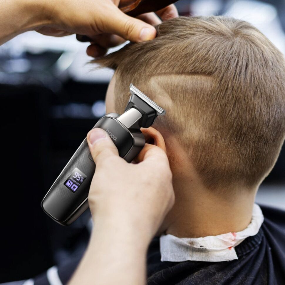 Електрична машинка для стрижки HOCO HP23 з алмазним гравіруванням, ЧОРНИЙ Електрична машинка для стрижки HOCO HP23 з алмазним гравіруванням, ЧОРНИЙ