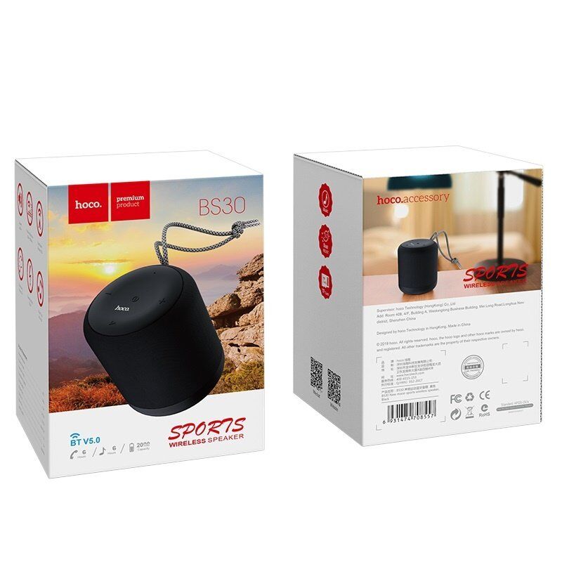 Колонка бездротова HOCO BS30, чорний Колонка бездротова HOCO BS30, чорний