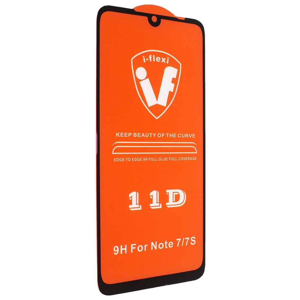 Скло 11D 9H i-flexi FULL GLUE XIAOMI Redmi Note 7 (2019) в упаковці ЧОРНИЙ Скло 11D 9H i-flexi FULL GLUE XIAOMI Redmi Note 7 (2019) в упаковці ЧОРНИЙ