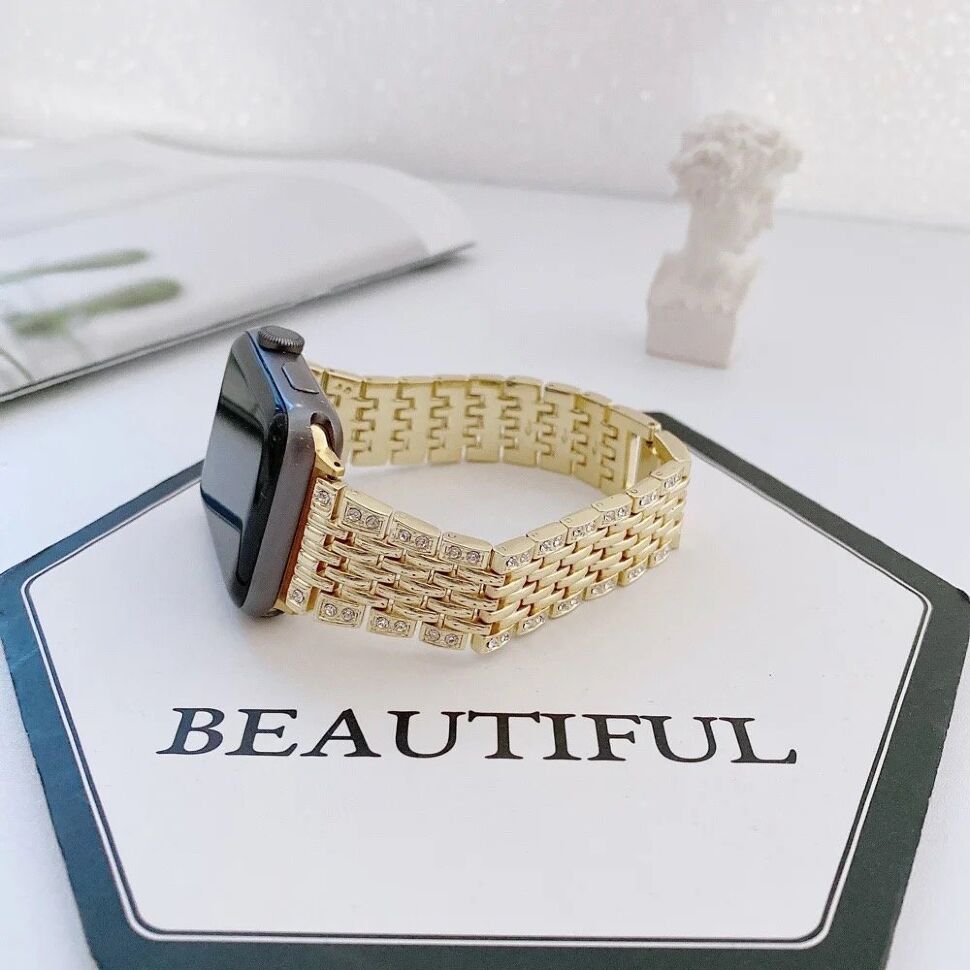 Ремінець металевий 7-LINE Metal СТРАЗ APPLE WATCH 42мм | 44мм | 45мм | 49мм №3 Ремінець металевий 7-LINE Metal СТРАЗ APPLE WATCH 42мм | 44мм | 45мм | 49мм №3