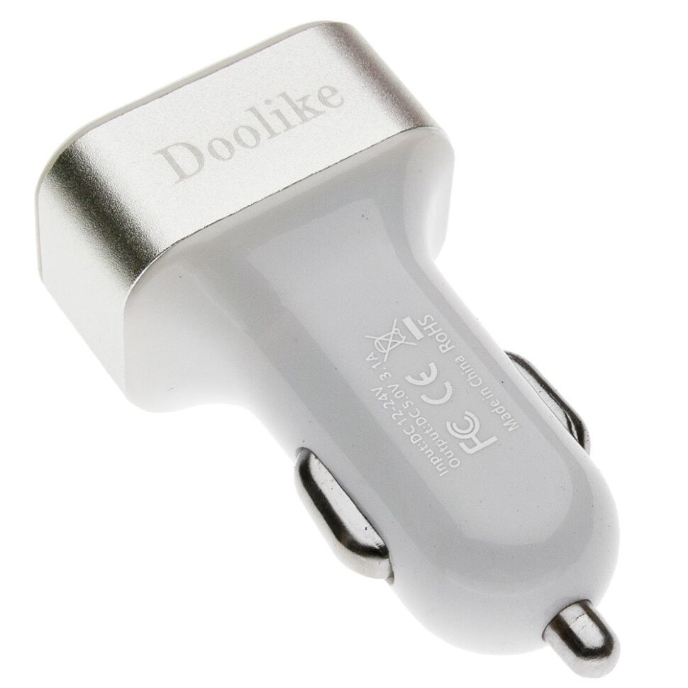Автомобільний зарядний пристрій Doolike CCA-18 LCD display 3.1A СТАЛЬНИЙ Автомобільний зарядний пристрій Doolike CCA-18 LCD display 3.1A СТАЛЬНИЙ