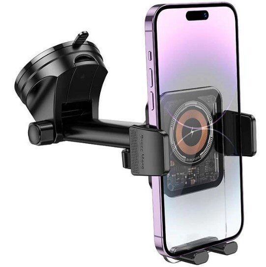 Автомобільний тримач BOROFONE BH210 15W бездротова швидка зарядка - клейка присоска