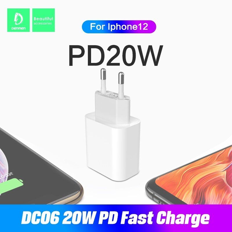 Мережевий зарядний пристрій DENMEN DC06 3.6A USB-C PD 20W Мережевий зарядний пристрій DENMEN DC06 3.6A USB-C PD 20W