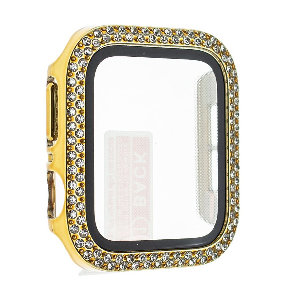Накладка із захисним склом та стразами APPLE WATCH ЗОЛОТО Накладка із захисним склом та стразами APPLE WATCH ЗОЛОТО