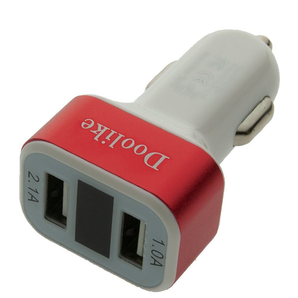 Автомобільний зарядний пристрій Doolike CCA-18 LCD display 3.1A ЧЕРВОНИЙ Автомобільний зарядний пристрій Doolike CCA-18 LCD display 3.1A ЧЕРВОНИЙ
