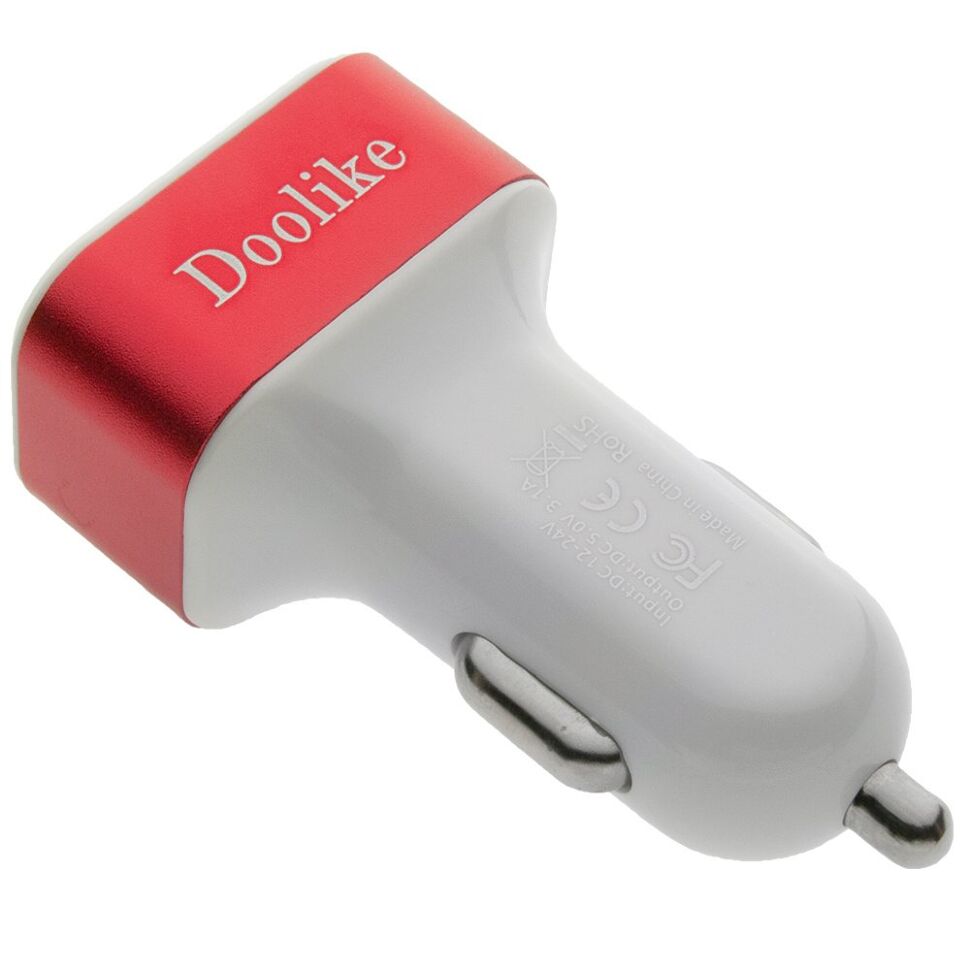 Автомобільний зарядний пристрій Doolike CCA-18 LCD display 3.1A ЧЕРВОНИЙ Автомобільний зарядний пристрій Doolike CCA-18 LCD display 3.1A ЧЕРВОНИЙ