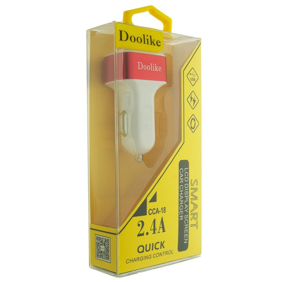 Автомобільний зарядний пристрій Doolike CCA-18 LCD display 3.1A ЧЕРВОНИЙ Автомобільний зарядний пристрій Doolike CCA-18 LCD display 3.1A ЧЕРВОНИЙ