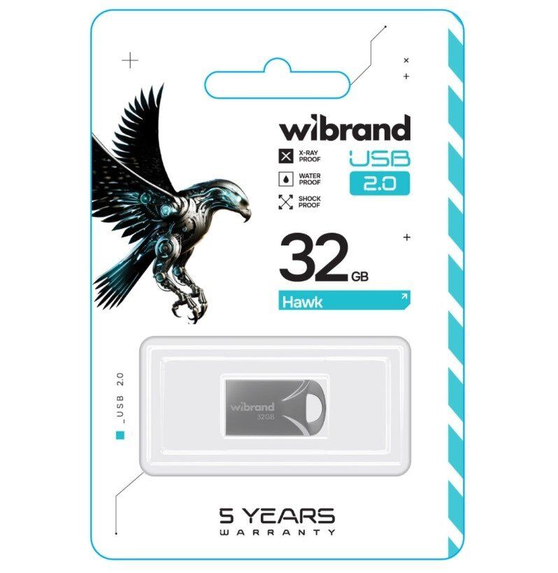 USB флеш 32Gb Wibrand Hawk 2.0 Silver USB флеш 32Gb Wibrand Hawk 2.0 Silver